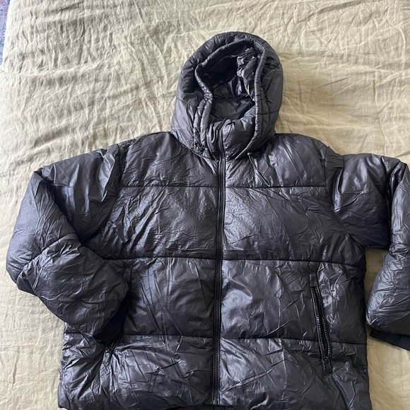 Zara Jackets & Blazers - Womens Black Hooded Puffer Jacket